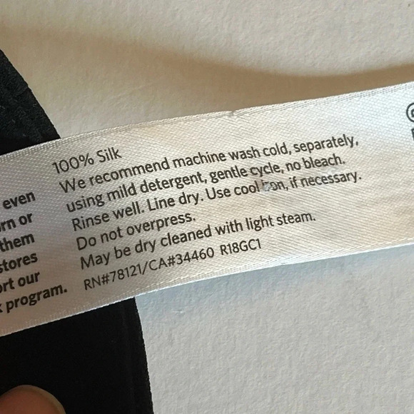 Eileen Fisher Womens 100% Silk Side Stripe Casual Wide Leg Pants black, size 4 - Picture 11 of 16